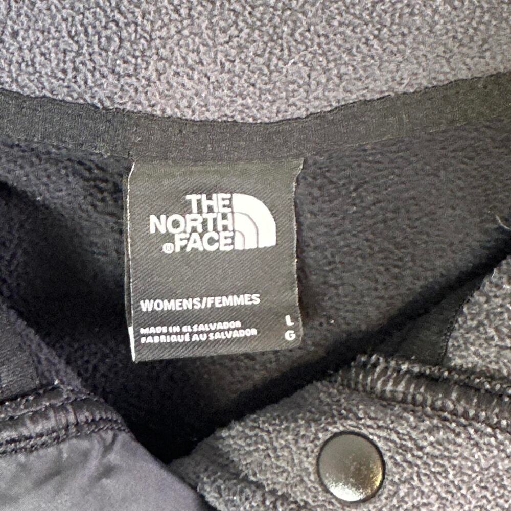 The North Face Womens Large Gray Snap Pullover Fleece Jacket Outdoor - Picture 3 of 6